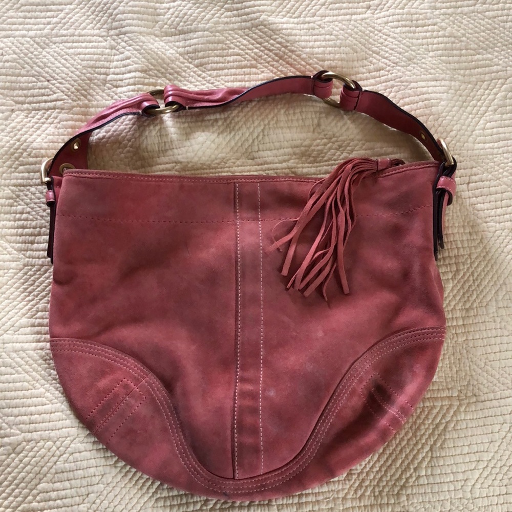 Coach suede handbag